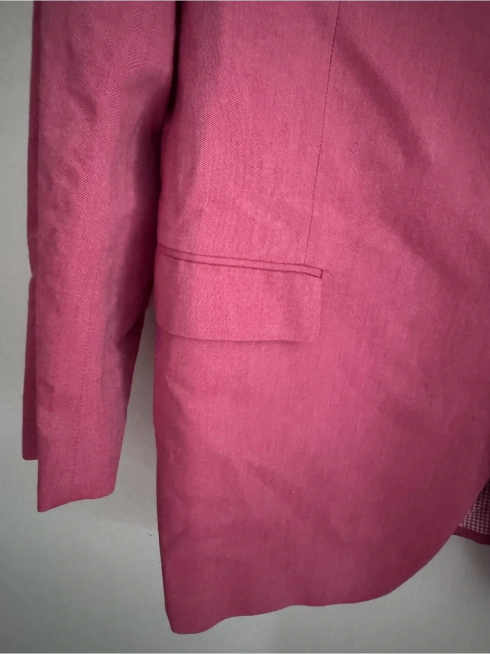 SADDLEBRED 100% Cotton 2 Button Gingham Lined Blazer Sports Coat -Men's Size 46L